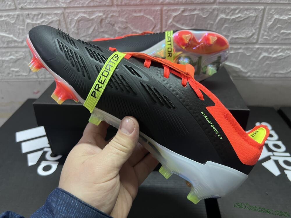 Adidas Predator Elite Foldover Tongue FG Firm Ground Soccer Cleats - White/Black/Red