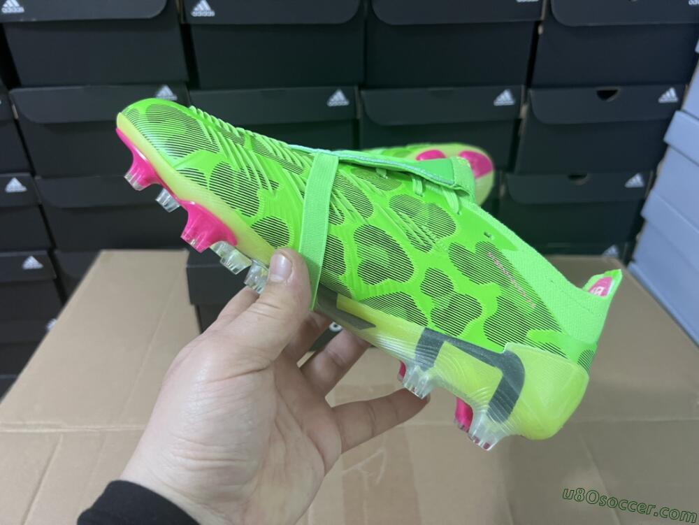Adidas Predator Elite Foldover Tongue FG Firm Ground Soccer Cleats - Green/Pink/Purple/Yellow