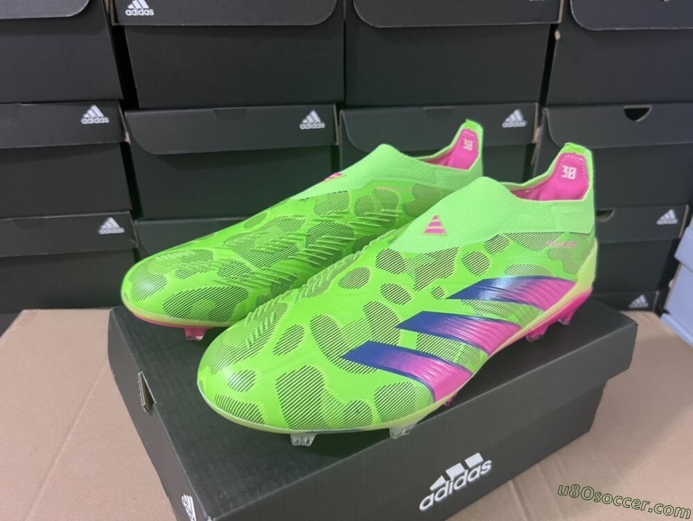 Adidas Predator Accuracy+ FG Firm Ground Soccer Cleats - Green/Purple/Yellow