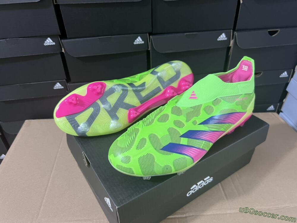 Adidas Predator Accuracy+ FG Firm Ground Soccer Cleats - Green/Purple/Yellow