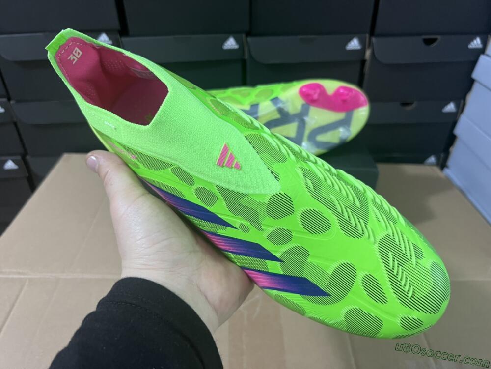 Adidas Predator Accuracy+ FG Firm Ground Soccer Cleats - Green/Purple/Yellow