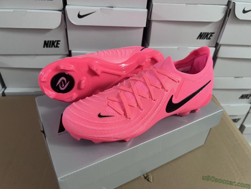 Nike Phantom Luna 2 Elite LV8 FG Firm Ground Soccer Cleats - Red/Black/Pink