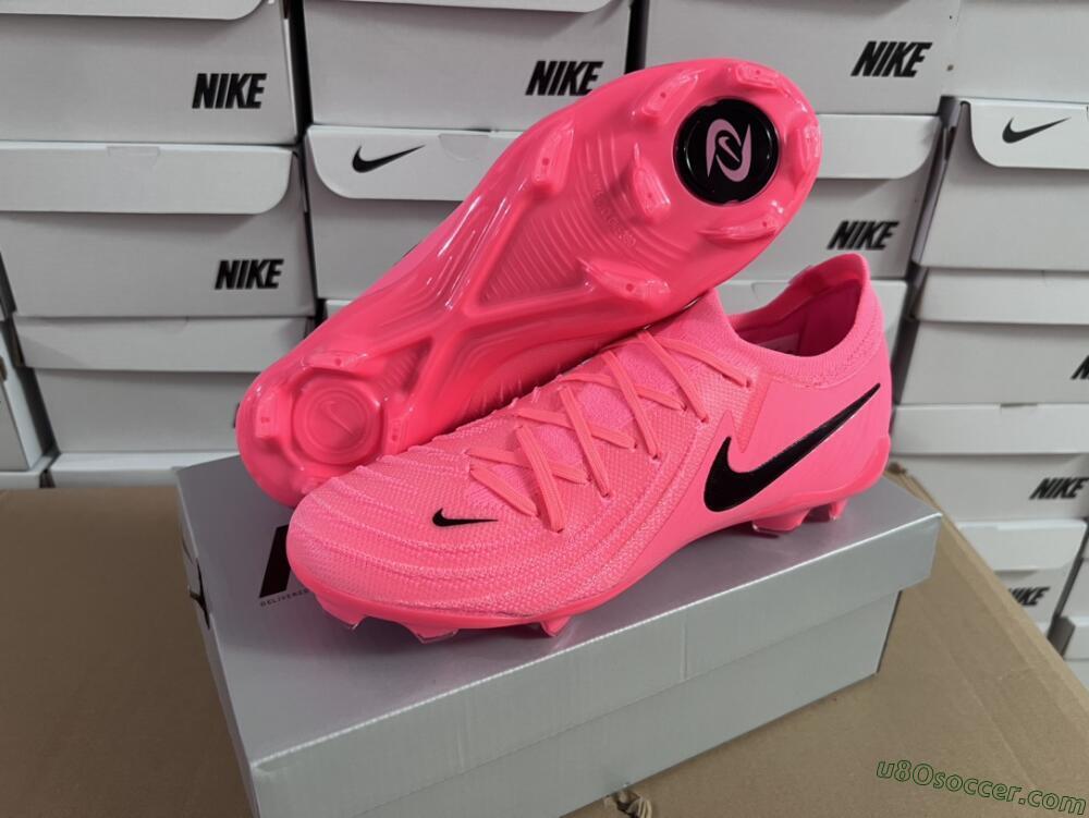 Nike Phantom Luna 2 Elite LV8 FG Firm Ground Soccer Cleats - Red/Black/Pink