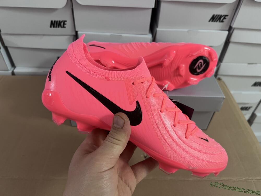 Nike Phantom Luna 2 Elite LV8 FG Firm Ground Soccer Cleats - Red/Black/Pink