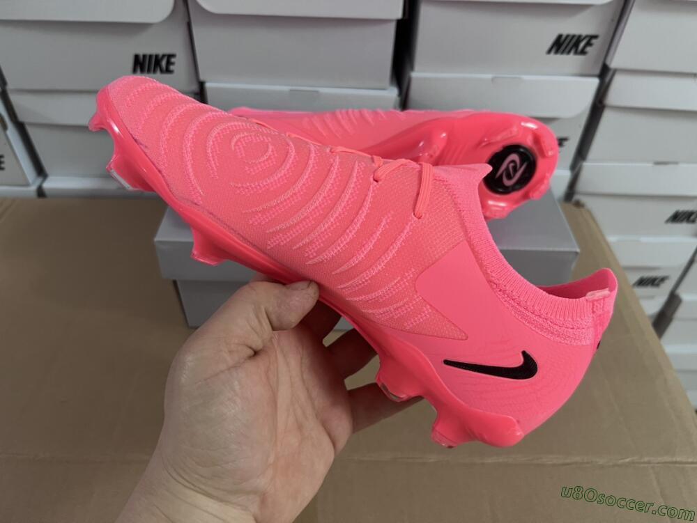 Nike Phantom Luna 2 Elite LV8 FG Firm Ground Soccer Cleats - Red/Black/Pink