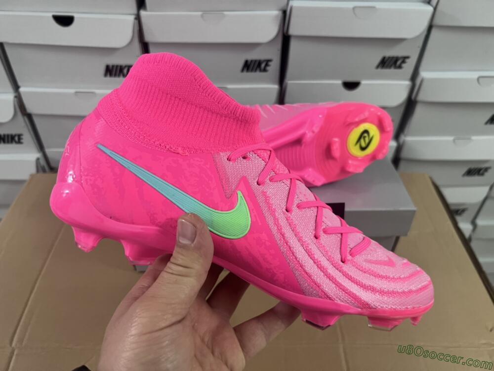 Nike Phantom Luna Elite NU FG Firm Ground Soccer Cleats - Pink/Yellow/Jade