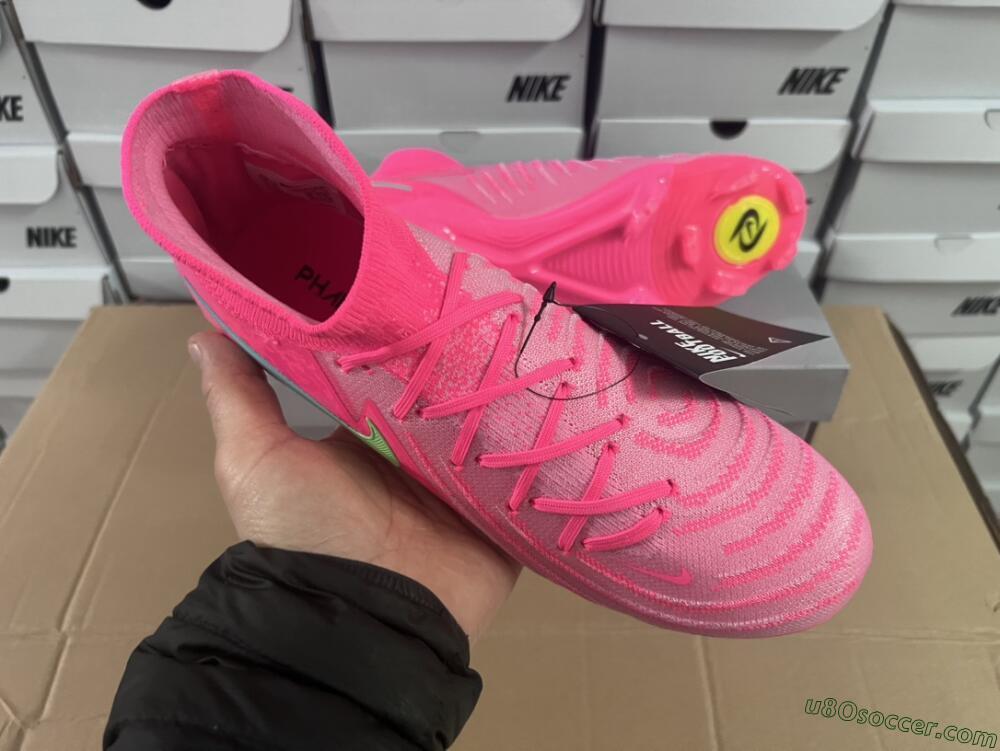 Nike Phantom Luna Elite NU FG Firm Ground Soccer Cleats - Pink/Yellow/Jade