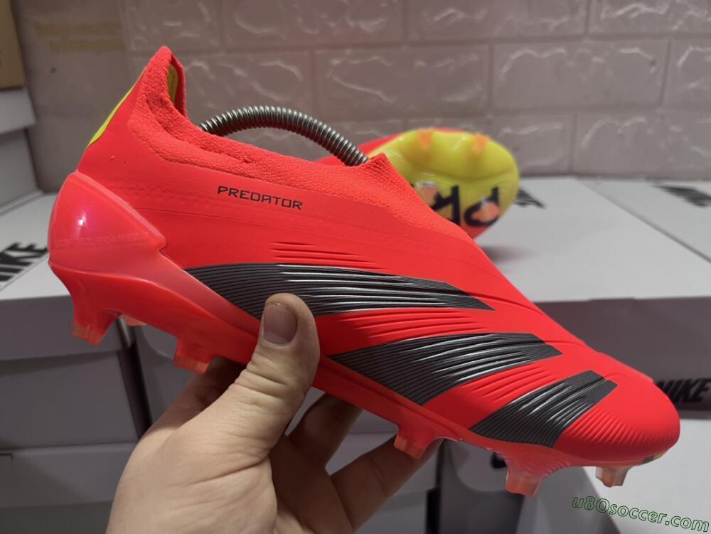 Adidas Predator Accuracy+ FG Firm Ground Soccer Cleats - Red/Black/Blue