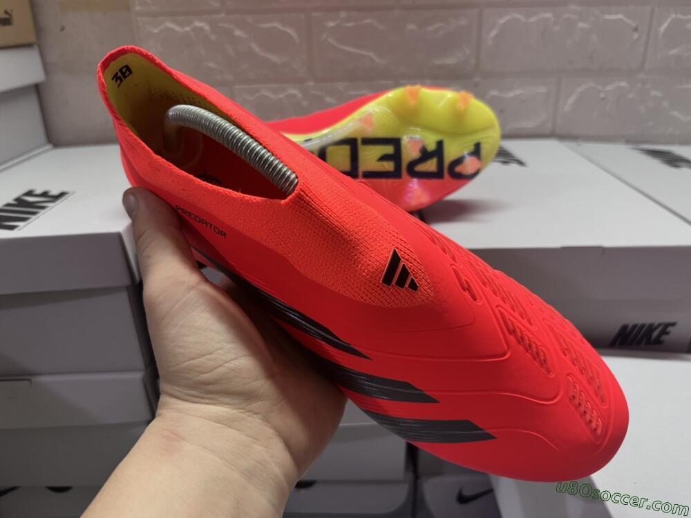Adidas Predator Accuracy+ FG Firm Ground Soccer Cleats - Red/Black/Blue