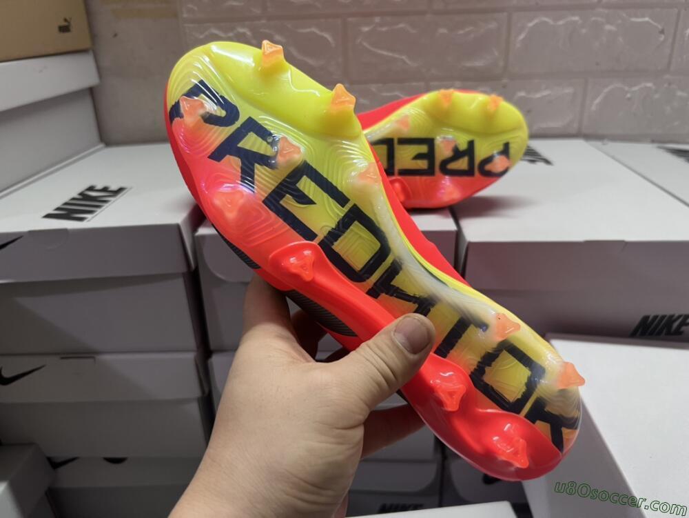 Adidas Predator Accuracy+ FG Firm Ground Soccer Cleats - Red/Black/Blue
