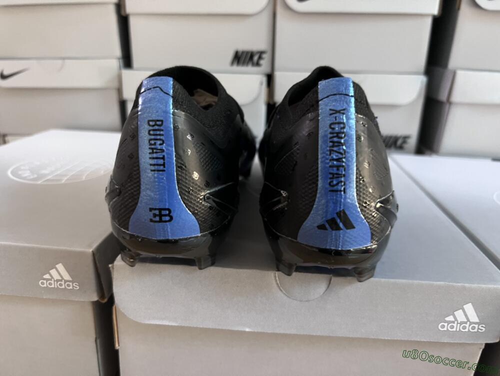 Adidas X Crazyfast.1 FG Firm Ground Soccer Cleats - Black/Blue/Gold