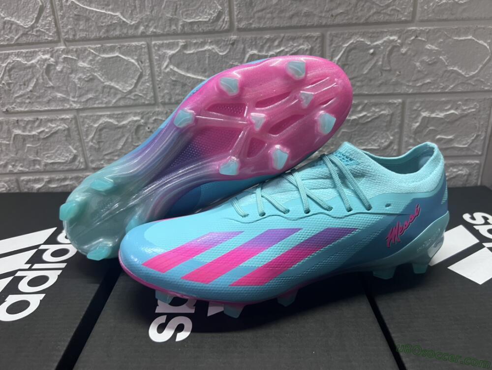 Adidas X Crazyfast.1 Messi.1 FG Firm Ground Soccer Cleats - Blue/Pink/Purple