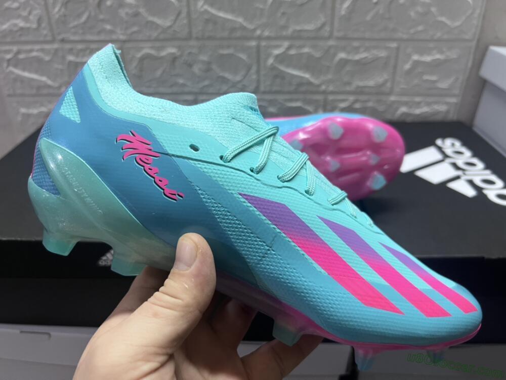 Adidas X Crazyfast.1 Messi.1 FG Firm Ground Soccer Cleats - Blue/Pink/Purple
