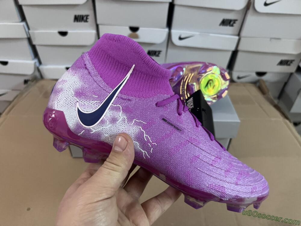 Nike Phantom Luna Elite SE NU FG Firm Ground Soccer Cleats - Fuchsia Dream/Barely Grape