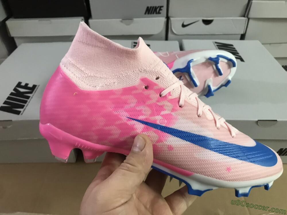 Nike Air Zoom Mercurial Superfly 9 Elite FG Firm Ground Soccer Cleats - Pink/Blue/White