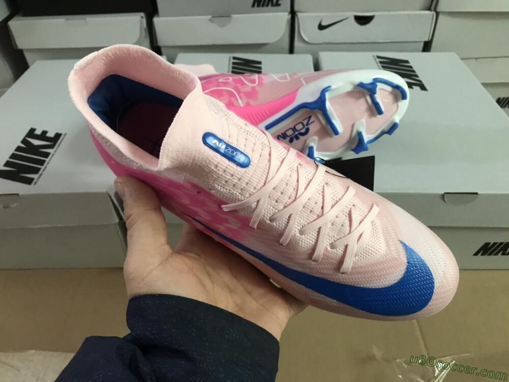 Nike Air Zoom Mercurial Superfly 9 Elite FG Firm Ground Soccer Cleats - Pink/Blue/White