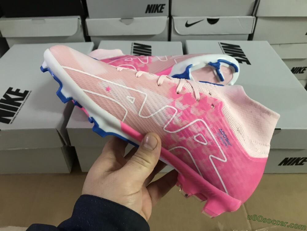 Nike Air Zoom Mercurial Superfly 9 Elite FG Firm Ground Soccer Cleats - Pink/Blue/White