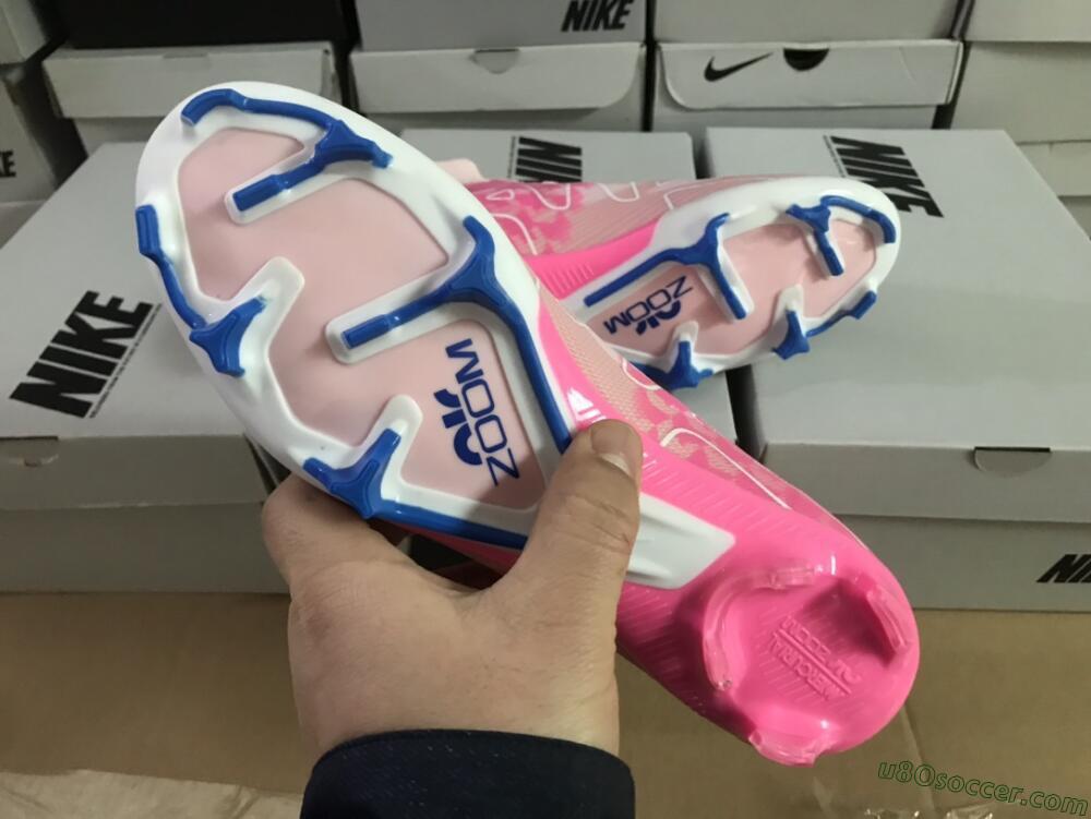 Nike Air Zoom Mercurial Superfly 9 Elite FG Firm Ground Soccer Cleats - Pink/Blue/White