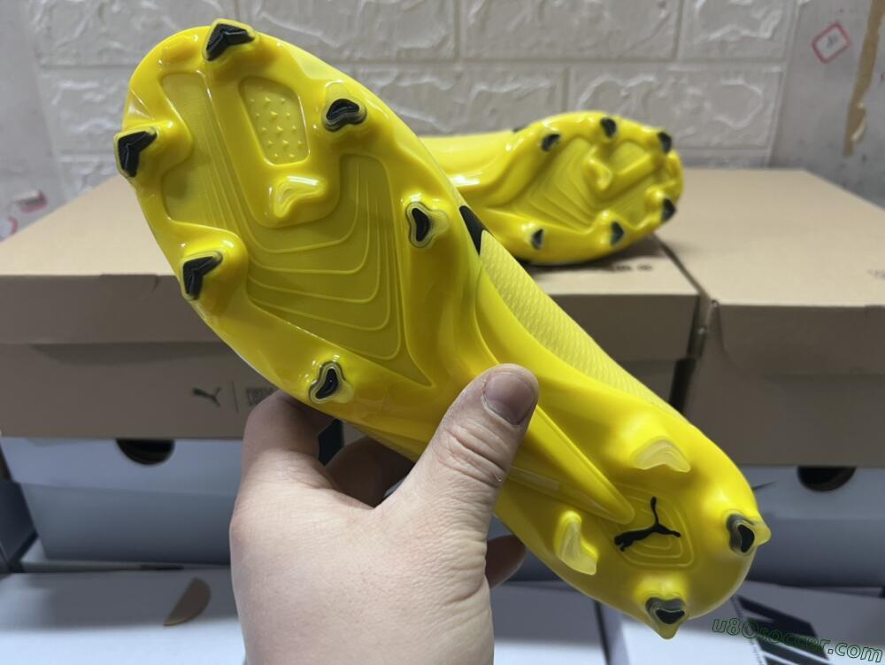 Puma Ultra Ultimate FG Firm Ground Soccer Cleats - Yellow/White/Black