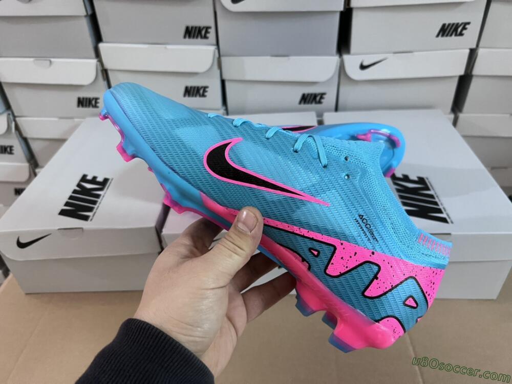Nike Air Zoom Mercurial Vapor 15 Elite FG Firm Ground Soccer Cleats - Blue/Pink/Black