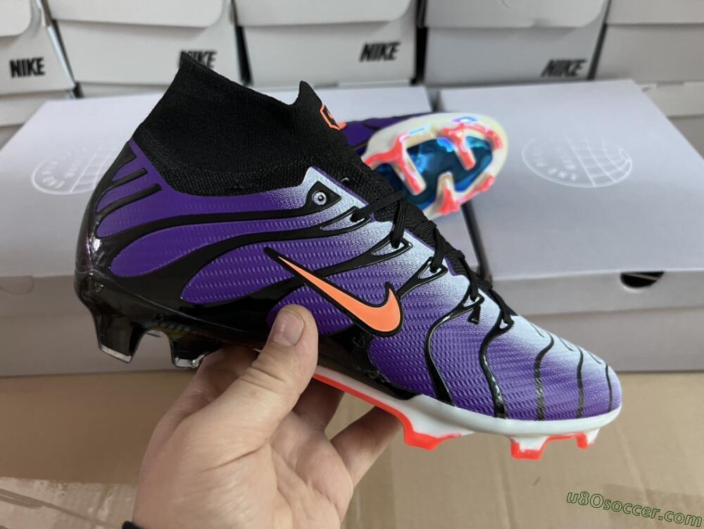 Nike Air Zoom Mercurial Superfly 9 Elite FG Firm Ground Soccer Cleats - Purple/Black/Orange/Gold