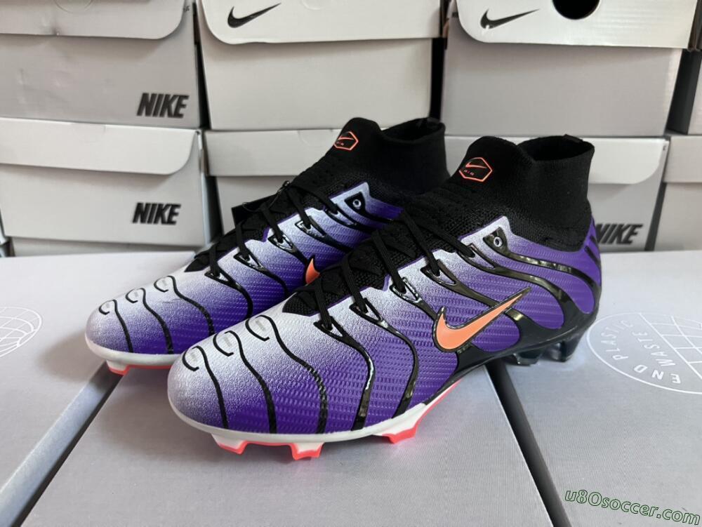 Nike Air Zoom Mercurial Superfly 9 Elite FG Firm Ground Soccer Cleats - Purple/Black/Orange/Gold