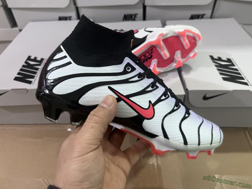 Nike Air Zoom Mercurial Superfly 9 Elite FG Firm Ground Soccer Cleats - White/Black/Red