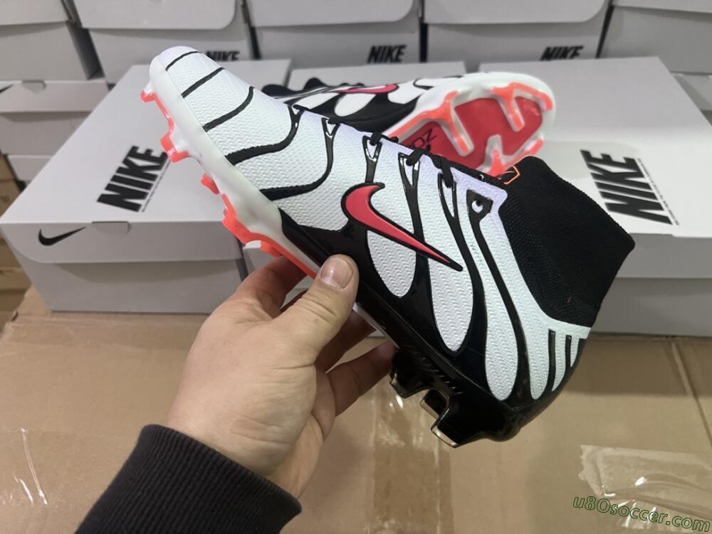 Nike Air Zoom Mercurial Superfly 9 Elite FG Firm Ground Soccer Cleats - White/Black/Red