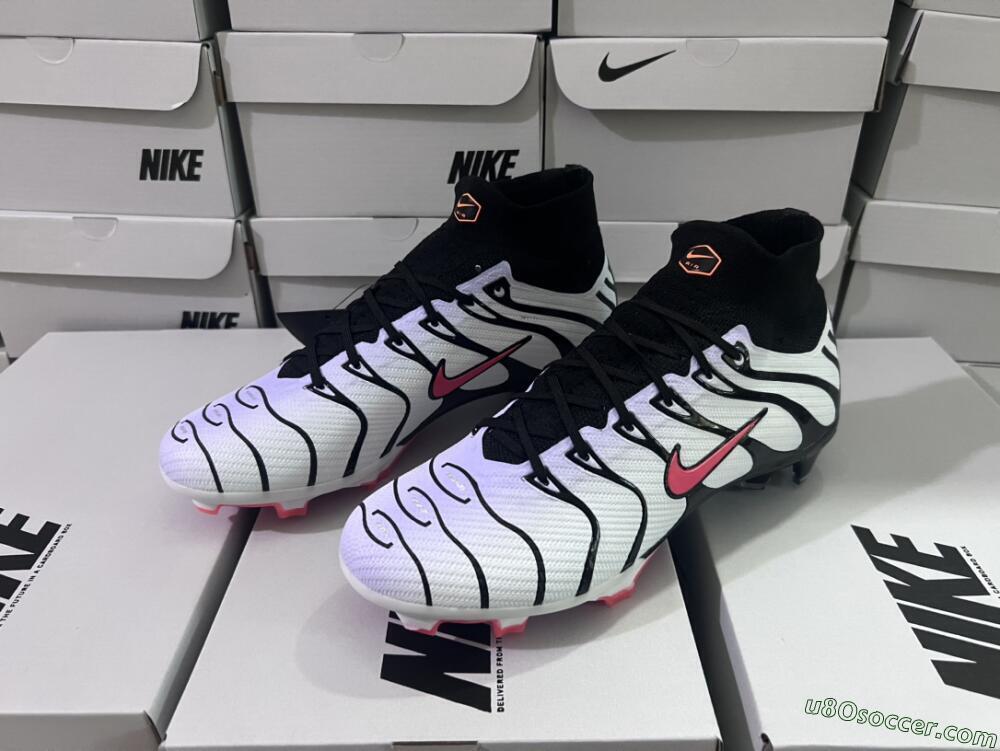 Nike Air Zoom Mercurial Superfly 9 Elite FG Firm Ground Soccer Cleats - White/Black/Red