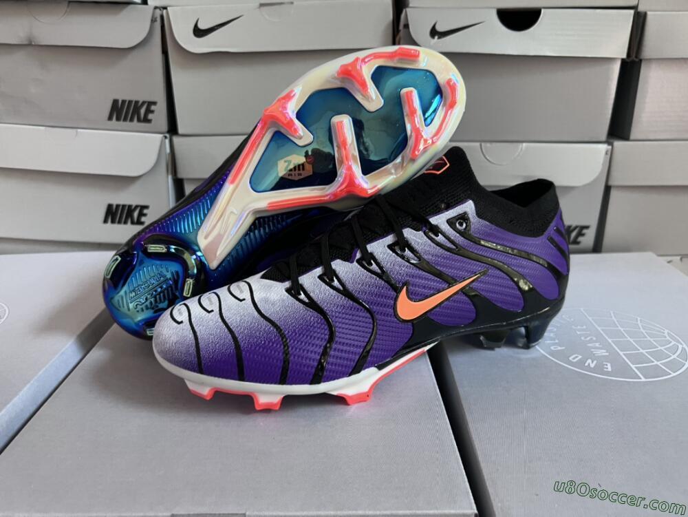 Nike Air Zoom Mercurial Vapor 15 Elite FG Firm Ground Soccer Cleats - Purple/Black/Orange/Gold