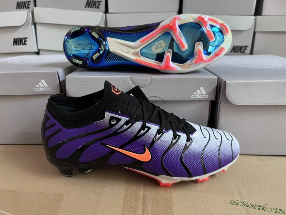 FG Firm Ground Soccer Cleats | Purple, Black, Orange, Gold