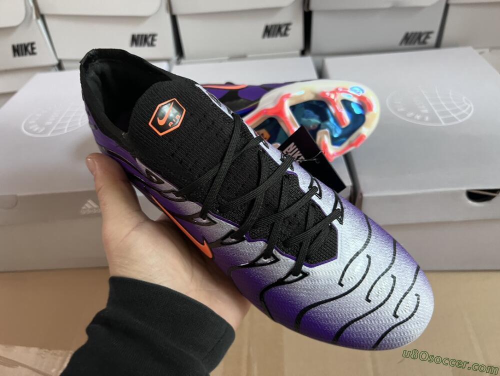 Nike Air Zoom Mercurial Vapor 15 Elite FG Firm Ground Soccer Cleats - Purple/Black/Orange/Gold