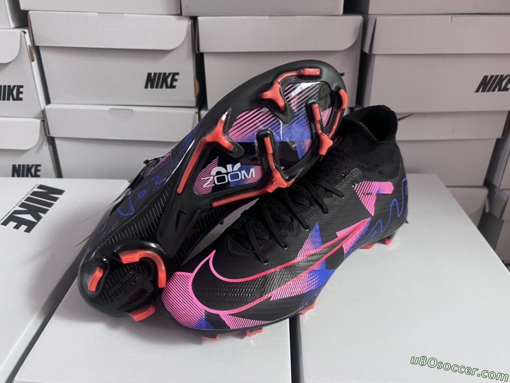 Nike Air Zoom Mercurial Superfly 9 Elite FG Firm Ground Soccer Cleats - Black/Purple/Pink