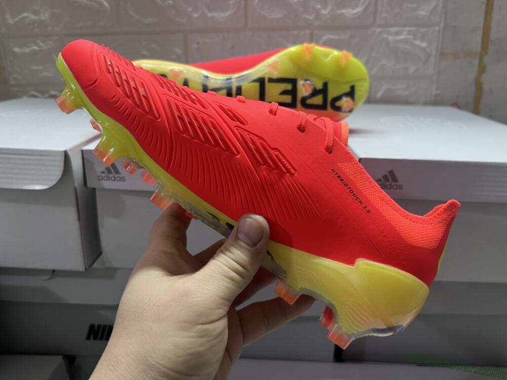 Adidas Predator Accuracy.1 FG Firm Ground Soccer Cleats - Red/Black/Blue