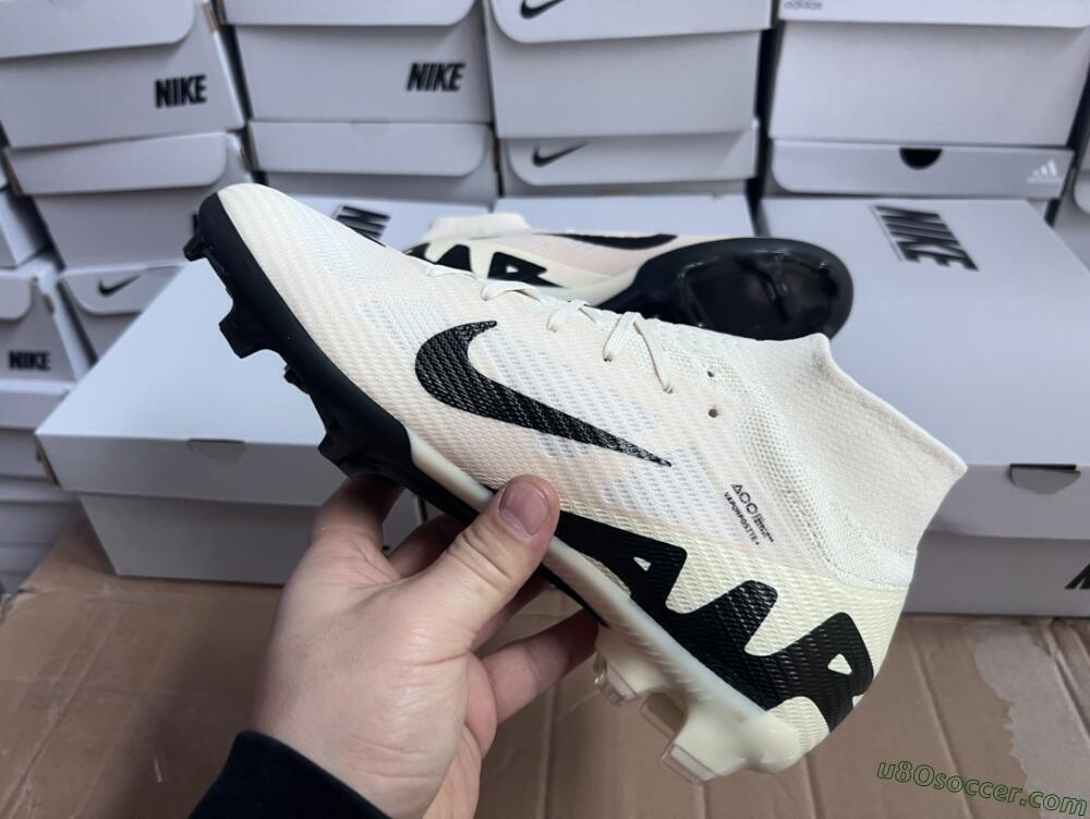Nike Air Zoom Mercurial Superfly 9 Elite FG Firm Ground Soccer Cleats - Beige/Black