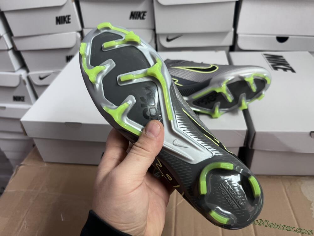 Nike Air Zoom Mercurial Vapor 15 Elite FG Firm Ground Soccer Cleats - Silver/Black/Yellow
