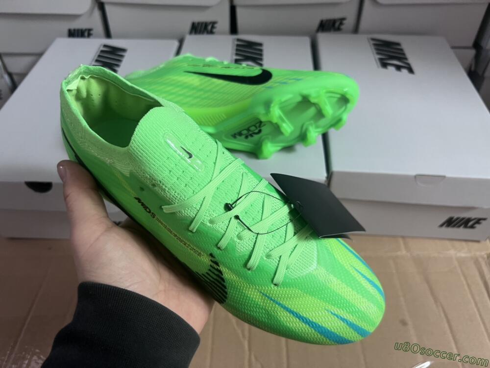 Nike Air Zoom Mercurial Vapor 15 Elite FG Firm Ground Soccer Cleats - Green/Yellow/Black