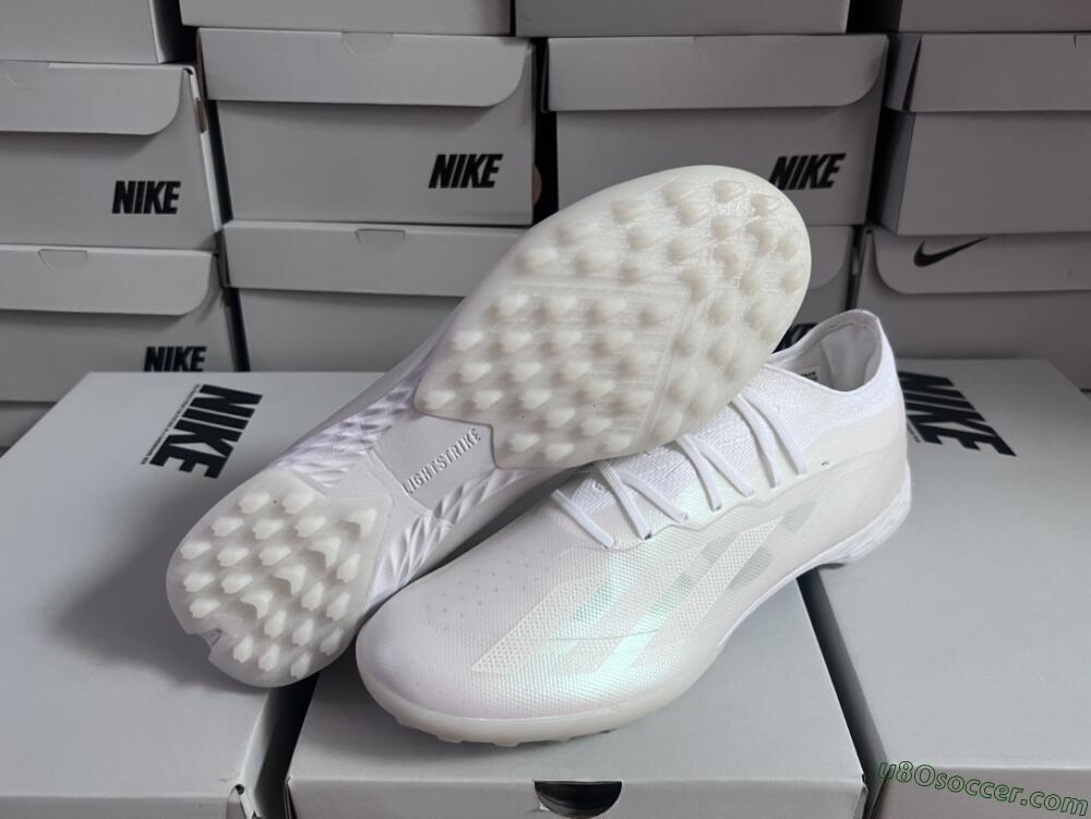 Adidas X Crazyfast.1 TF Artificial Turf Soccer Shoes - White/Silver