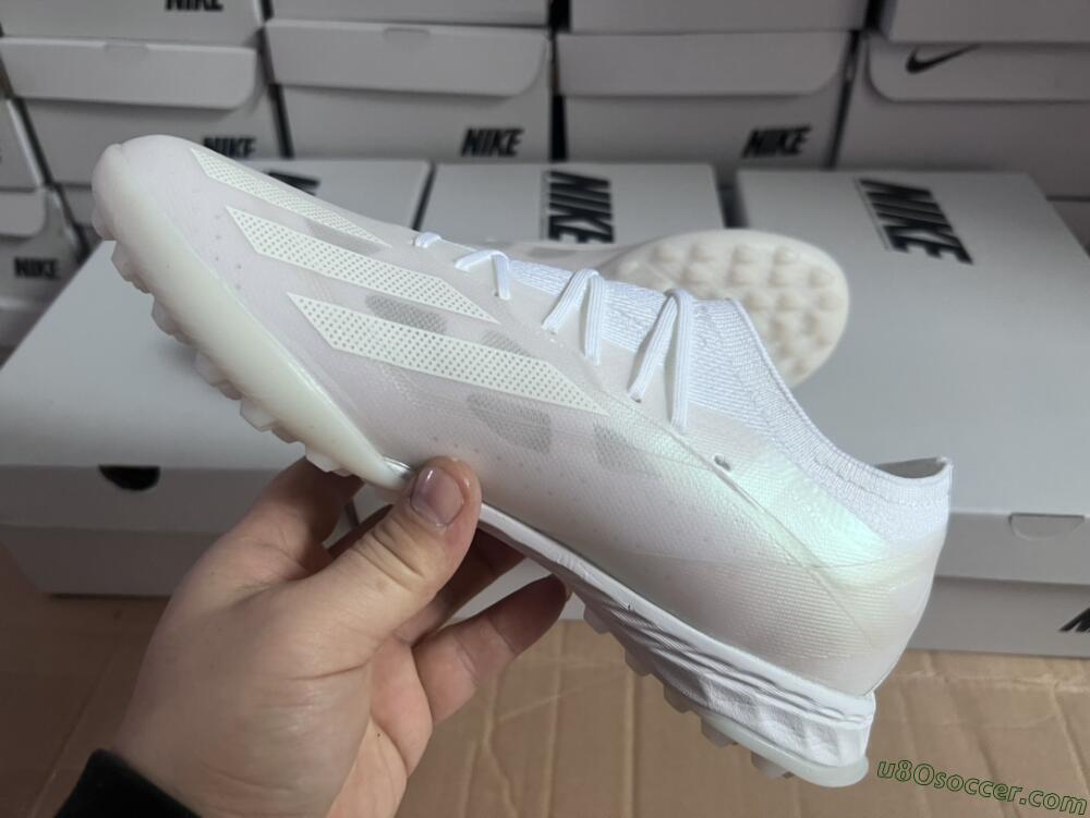 Adidas X Crazyfast.1 TF Artificial Turf Soccer Shoes - White/Silver