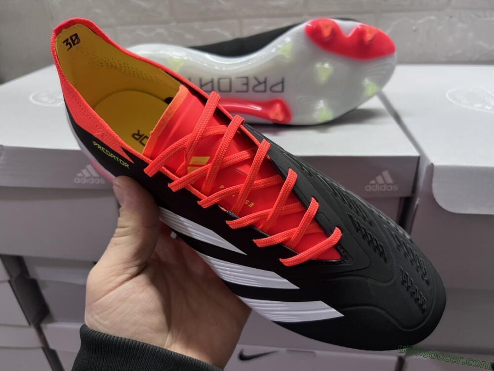 Adidas Predator Accuracy.1 FG Firm Ground Soccer Cleats - Black/White/Red