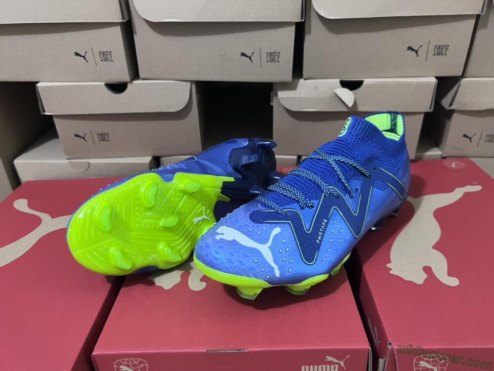 Puma Future Ultimate FG Firm Ground Soccer Cleats - Blue/Black/Yellow
