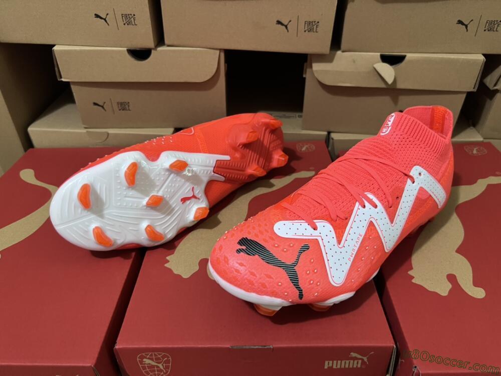 Puma Future Ultimate FG Firm Ground Soccer Cleats - Red/White/Black