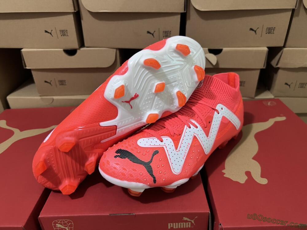 Puma Future Ultimate FG Firm Ground Soccer Cleats - Red/White/Black