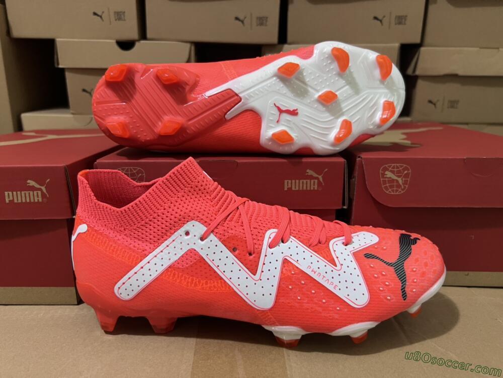 Puma Future Ultimate FG Firm Ground Soccer Cleats - Red/White/Black