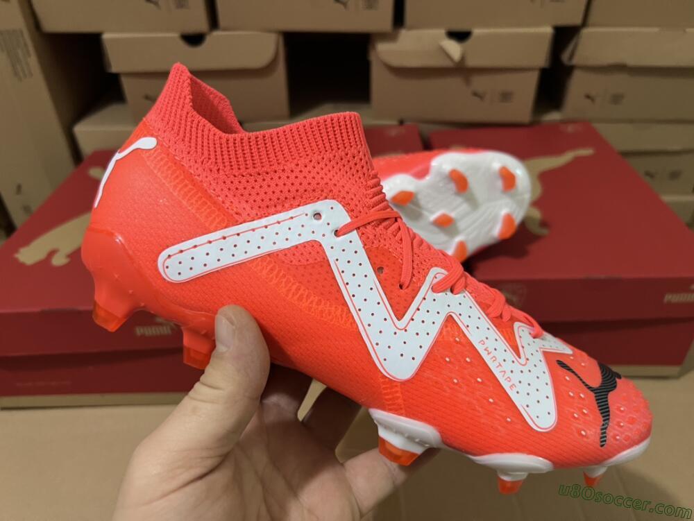 Puma Future Ultimate FG Firm Ground Soccer Cleats - Red/White/Black