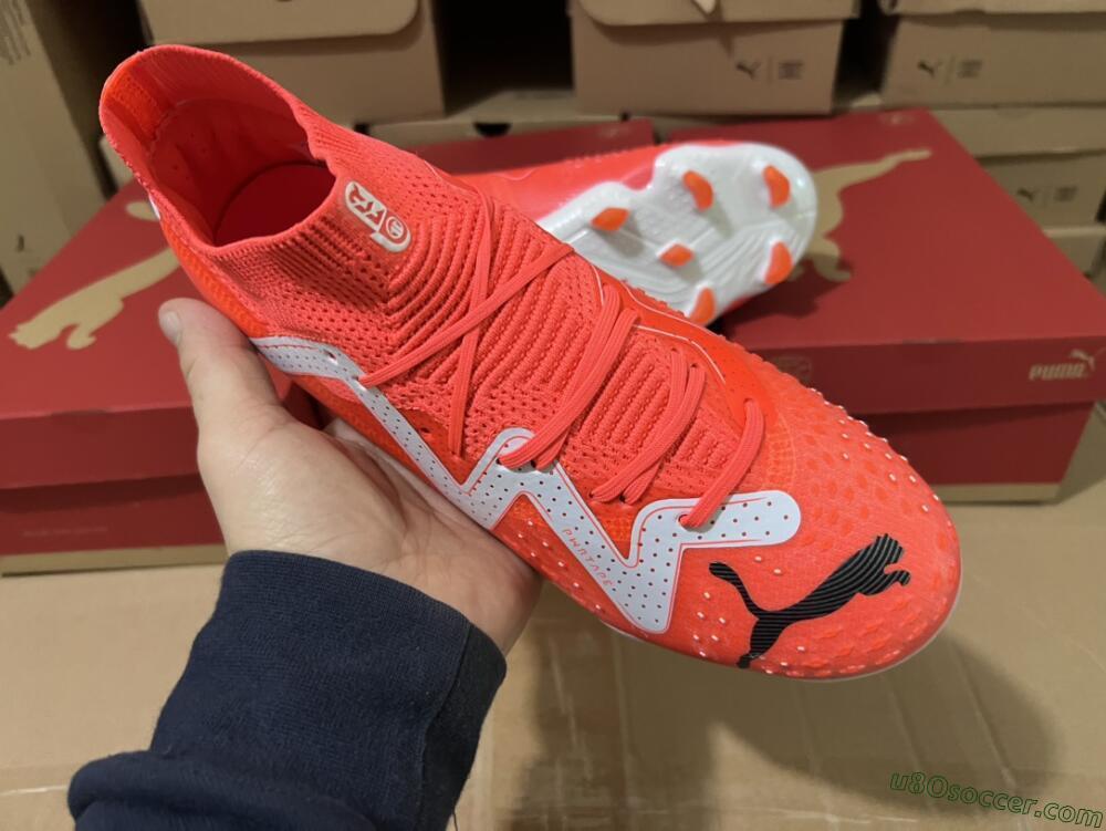 Puma Future Ultimate FG Firm Ground Soccer Cleats - Red/White/Black