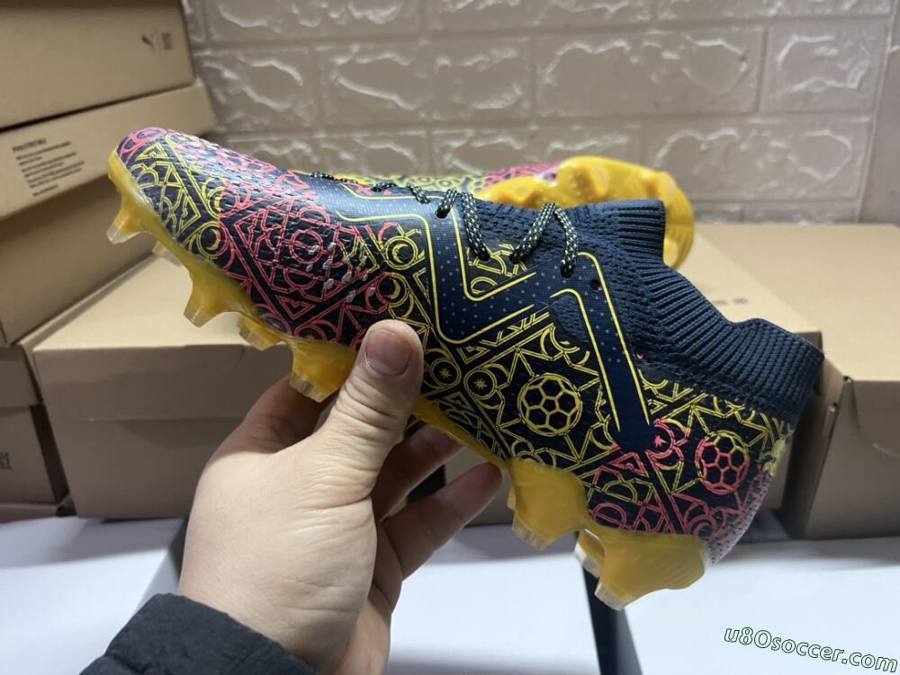 Puma Future Ultimate Limited Edition FG Firm Ground Soccer Cleats - Blue/Yellow/Red