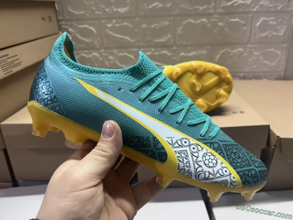 Ultimate Performance: Jade, White & Yellow FG Firm Ground