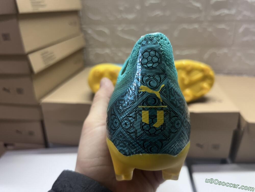 Puma Ultra Ultimate FG Firm Ground Soccer Cleats - Jade/White/Yellow