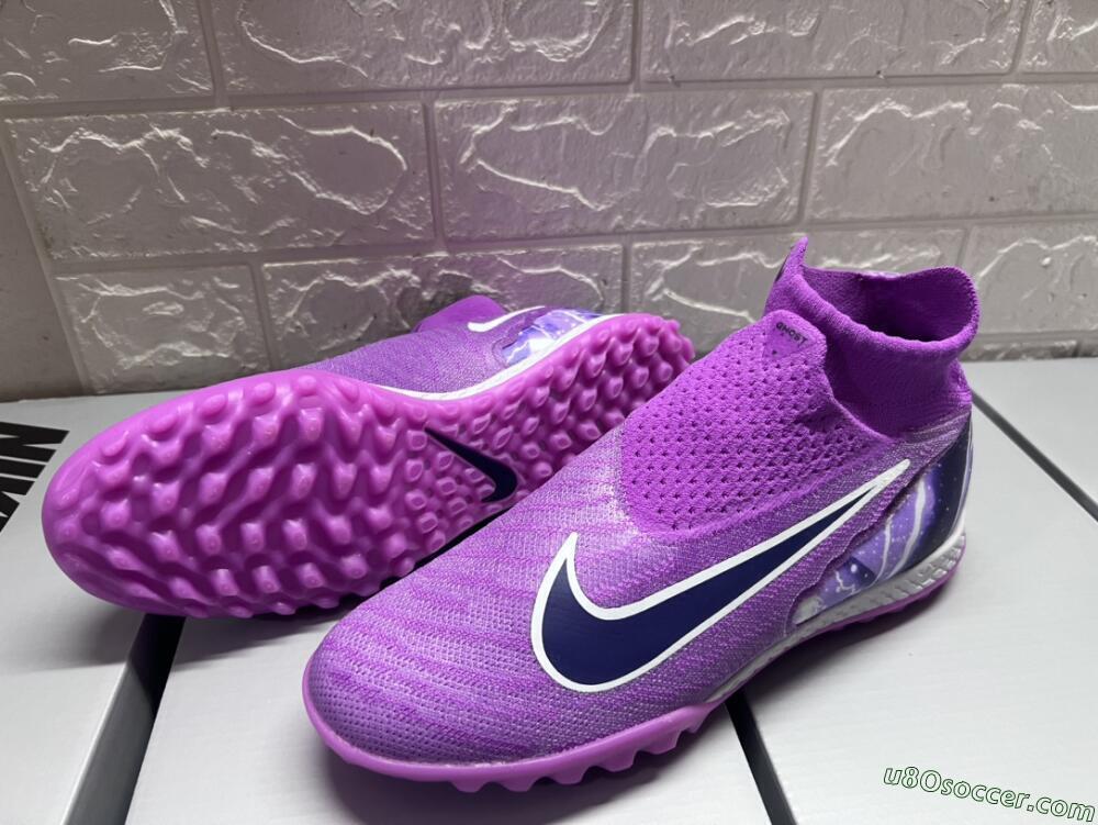 Nike Phantom GX Elite DF Link TF Artificial Turf Soccer Shoes - Purple/Black/White